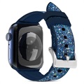 Kingxbar Crystal Fabric Apple Watch 8/SE (2022)/7/SE/6/5/4/3/2/1 Rem - 41mm/40mm/38mm - Blå