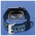 Kingxbar Crystal Fabric Apple Watch 9/8/SE (2022)/7/SE/6/5/4/3/2/1 Rem - 41mm/40mm/38mm - Blå