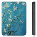 Kobo Clara 2E Smart Folio-etui - hvide blomster