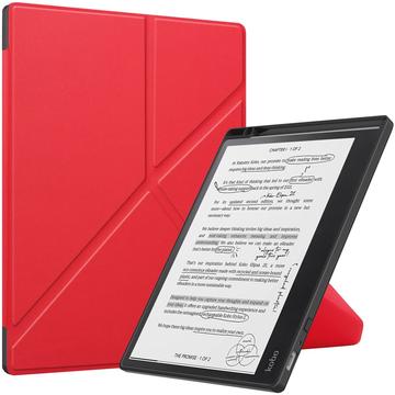 Kobo Elipsa 2E Origami Stand Folio Cover - Rød