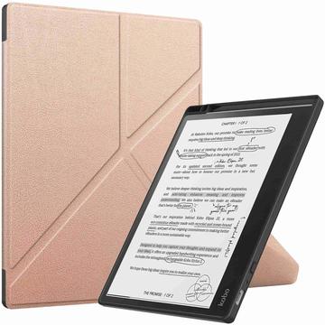 Kobo Elipsa 2E Origami Stand Folio Cover - Rødguld