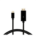 Ksix 4K USB-C til HDMI Kabel Adapter - 60Hz, 2m - Sort