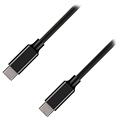 Ksix Double USB-C Ultra Fast Ladekabel 100W - 1m - Sort