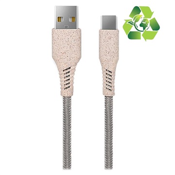 Ksix Økologisk USB-A / USB-C Kabel - 1m