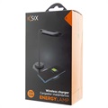 Ksix Energy LED Desk Lamp med Fast Trådløs Oplader - Sort