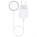 Ksix MagCharge Opladnings Sæt til iPhone 12 - 15W/20W - Hvid