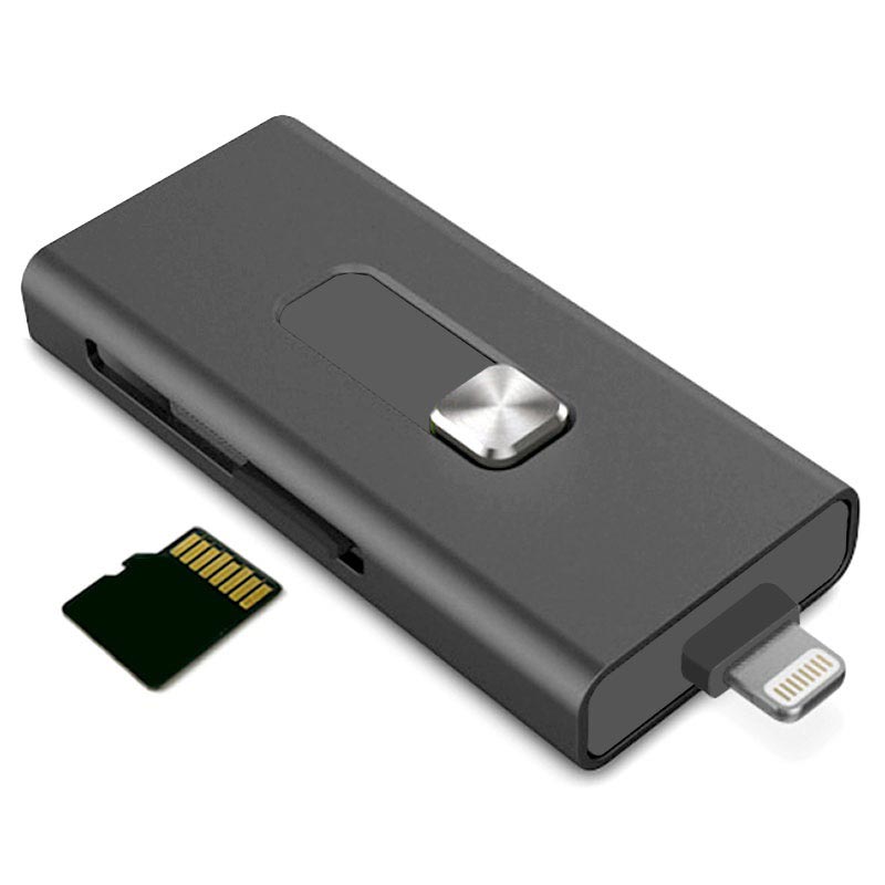 Afrika mave grafisk Ksix Lightning / USB microSD kortlæser - Kortlæser til iPhone og andre