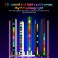 L021 RGB-lys med musiksynkronisering / stemningslys - sort