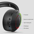L800 Trådløst headset til musik og gaming Sammenklappelig Bluetooth-hovedtelefon med LED-lys/mikrofon - sort