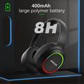 L800 Trådløst headset til musik og gaming Sammenklappelig Bluetooth-hovedtelefon med LED-lys/mikrofon - sort