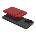 LC.IMEEKE RFID-blokerende magnetisk kortholder med kickstand - rød