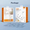 LDNIO SC2413 20W stikdåse med 2 stikkontakter, 4 USB-porte og PD-hurtigopladning