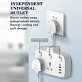 LDNIO SC2413 20W stikdåse med 2 stikkontakter, 4 USB-porte og PD-hurtigopladning