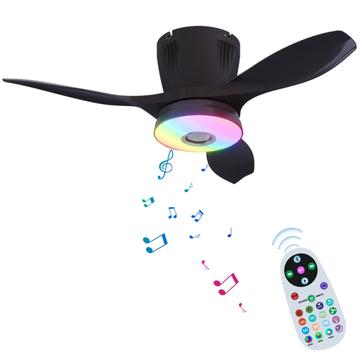 LEC016R RGB-loftsventilatorlampe med Bluetooth-højttaler