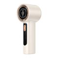 Håndholdt ventilator med LED-display, 100 hastighedstrin og Type-C-opladning - 3000mAh - beige