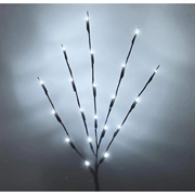 LED lysdekoration trægrene - med batteri - Hvid