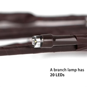 LED lysdekoration trægrene - med batteri - Hvid