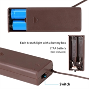 LED lysdekoration trægrene - med batteri - Hvid