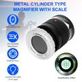 LED- og UV-skala-lup med justerbart fokus - 30x - sort / hvid