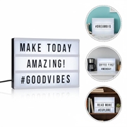 LED Lystavle med Bogstaver - 96 bogstaver/symboler