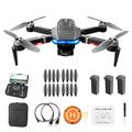 LSRC LSRC-S7S SENTINELS GPS 5G WIFI FPV 4K HD Camera Folding RC Drone 3-Axis Gimbal 28mins Flight Time Remote Control Brushless Quadcopter Toy med 3 batterier