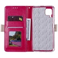 Lace Pattern Huawei P40 Lite Etui med Pung - Hot Pink