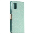 Lace Pattern Samsung Galaxy A41 Pung Taske - Grøn