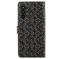 Lace Pattern Samsung Galaxy A13 5G Pung Cover - Sort