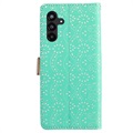 Lace Pattern Samsung Galaxy A13 5G Pung Cover - Grøn