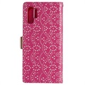 Lace Pattern Samsung Galaxy A32 5G/M32 5G Etui med Pung - Hot Pink