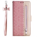 Lace Pattern Samsung Galaxy S21 5G Pung Cover - Pink