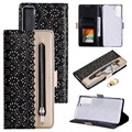 Lace Pattern Samsung Galaxy S21+ 5G Etui med Pung - Sort