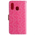 Lace Pattern Samsung Galaxy A20e Pung - Hot Pink