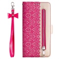 Lace Pattern Samsung Galaxy A53 5G Etui med Pung - Hot Pink