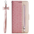Lace Pattern Samsung Galaxy A71 Etui med Pung - Pink