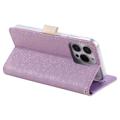 Lace Pattern iPhone 14 Pro Max Etui med Pung - Lilla