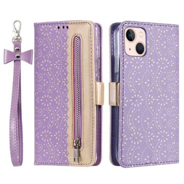Lace Pattern iPhone 14 Etui med Pung