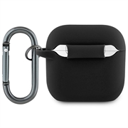 AirPods 4 Lacoste Croc Logo flydende silikoneetui - Sort