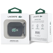 AirPods 4 Lacoste Croc Logo flydende silikoneetui - Sort