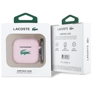 AirPods 4 Lacoste Croc Logo flydende silikoneetui - Pink