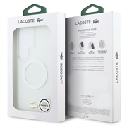 Samsung Galaxy S26 Ultra Lacoste Frosted Finish Gold Logo Hybrid Cover - MagSafe-kompatibel - Hvid