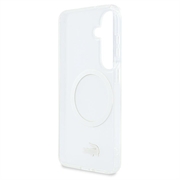 Samsung Galaxy S26 Lacoste Frosted Finish Gold Logo Hybrid Cover - MagSafe-kompatibel - Hvid