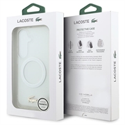 Samsung Galaxy S26 Lacoste Frosted Finish Gold Logo Hybrid Cover - MagSafe-kompatibel - Hvid