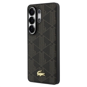 Samsung Galaxy S26 Ultra Lacoste PVC Blend Monogram Gold Logo magnetisk cover - Brun