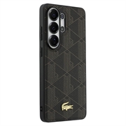 Samsung Galaxy S26 Ultra Lacoste PVC Blend Monogram Gold Logo magnetisk cover - Brun