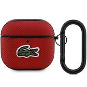 AirPods 4 Lacoste Petit Pique Croc Logo Patch Etui - Rød
