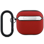 AirPods 4 Lacoste Petit Pique Croc Logo Patch Etui - Rød