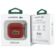 AirPods 4 Lacoste Petit Pique Croc Logo Patch Etui - Rød