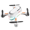 Lansenxi LS-NVO Rainbow Mini Drone med Farverige LED og Dobbelt Kamera - Hvid