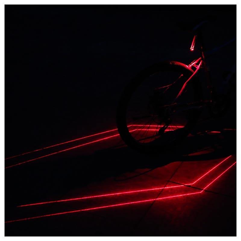 Europa Grav Vask vinduer Laser Cykel Baglygte & Laser Pointer - IPX5 - Rød